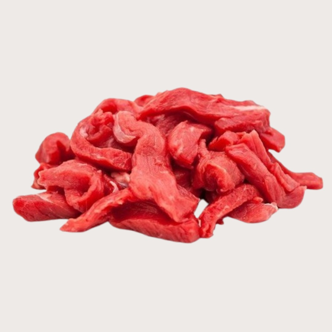 Fresh beef strips